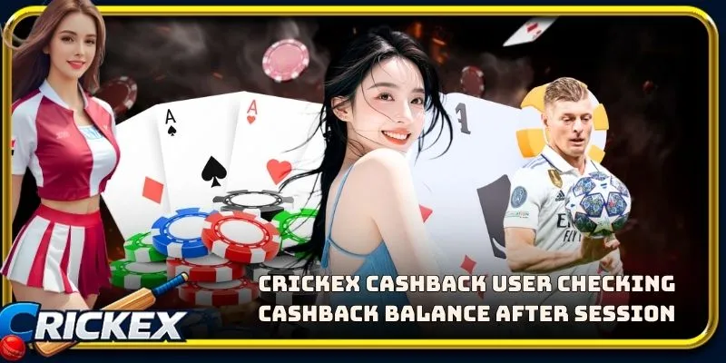 Alt: crickex cashback user checking cashback balance after session