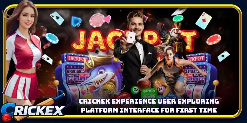 Alt: crickex experience user exploring platform interface for first time