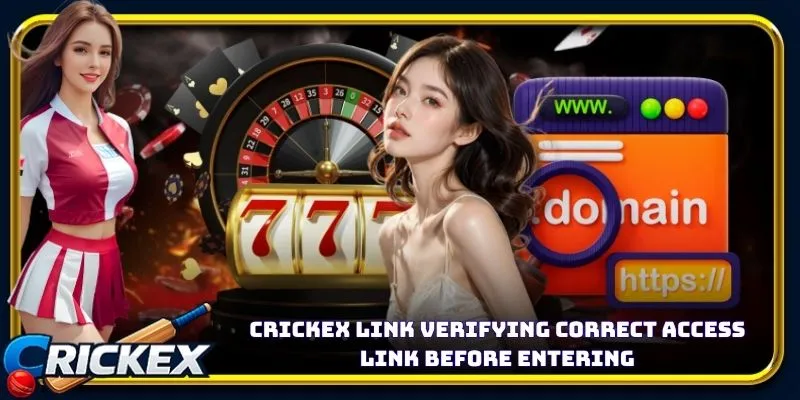 Alt: crickex link verifying correct access link before entering