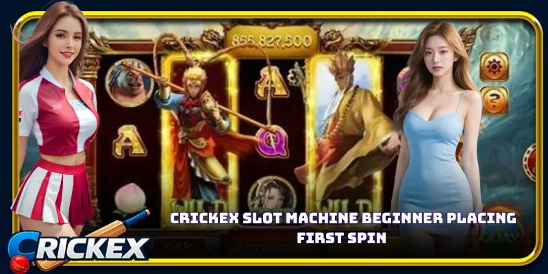 Alt: crickex slot machine beginner placing first spin