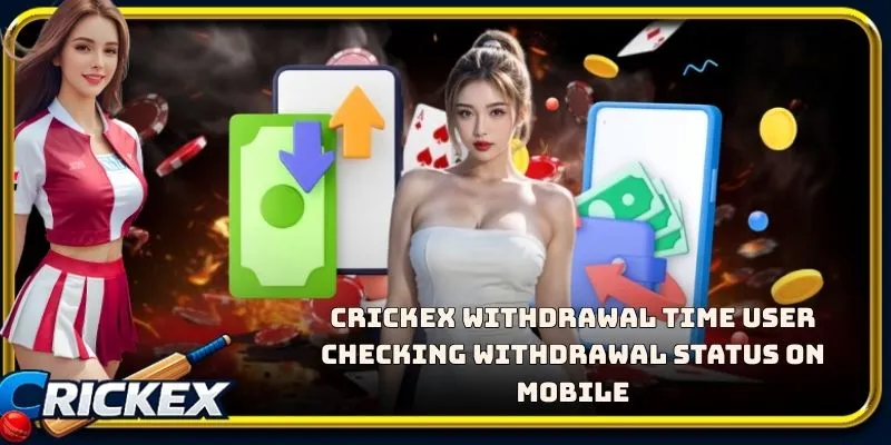 Alt: crickex withdrawal time user checking withdrawal status on mobile