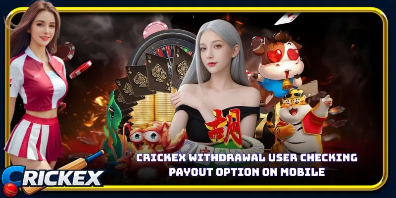 Alt: crickex withdrawal user checking payout option on mobile